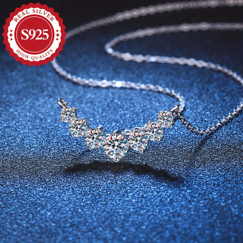 Elegant Princess Square Zirconia Necklace – Timeless S925 Sterling Silver Beauty for Every Occasion!