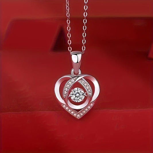 18K Gold-Plated Moissanite Heart Necklace – Sparkling Elegance for Love, Style, and Unforgettable Moments!